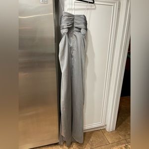 Badgley Mischka Worn once gorgeous silver gown size 6
